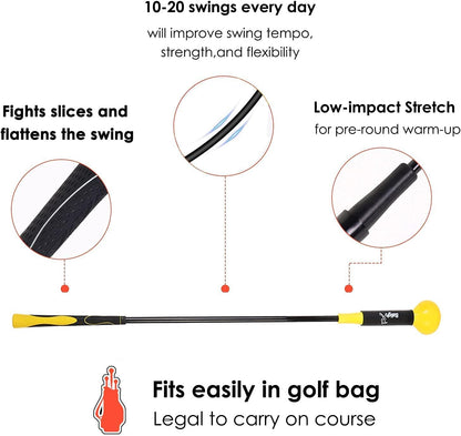Golf Swing Training Aid Golf Swing Trainer Aid Golf Practice Warm-Up Stick for Strength Flexibility and Tempo Training Golf Golf Swing Aid for Men and Women