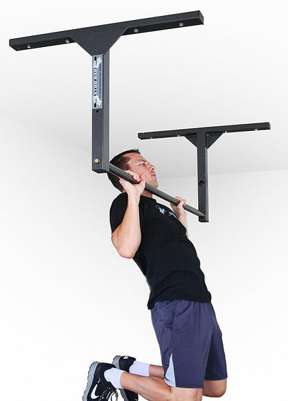 Heavy Duty Ceiling or Wall Mountable Pull up Bar Gym Quality, 600Lb Capacity, Standard Size for (9-Ft Ceilings) or Wall Mountable